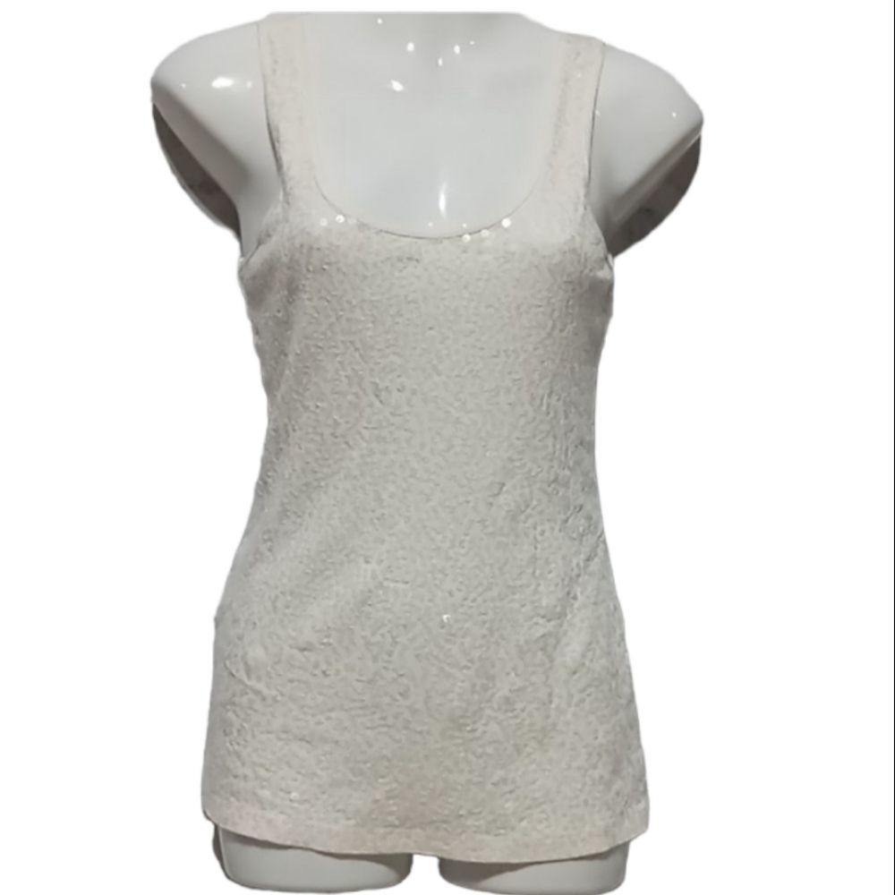 EXPRESS cream sequined tank s